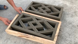 DIY  Cement Ideas Tips  Mold design and home casting of diamond ventilation bricks [upl. by Sergei91]