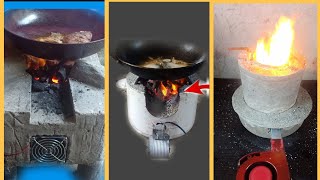 3 Unique ideas to make a charcoal and firewood stove with a fan or blower [upl. by Aisetal]