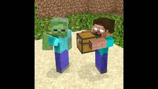 Herobrine found a treasure chest but 😢  Minecraft Animation Monster School [upl. by Gauntlett]