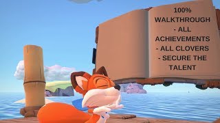 Super Luckys Tale  Gilly Island  100 Walkthrough  All Achievements Secure The Talent [upl. by Fuller]