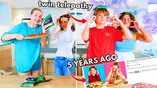 TWIN TELEPATHY PIZZA 5 years later OG Challenge By The Norris Nuts [upl. by Fagin]