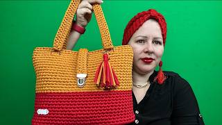 PASO A PASO PARA TEJER BOLSO A CROCHET [upl. by Hatch711]