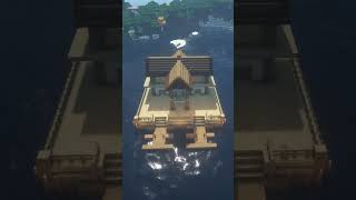 Minecraft Wooden Mansion on Water shorts [upl. by Karlie]