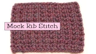 Fancy Stitch Combos  Mock Rib [upl. by Leirej]