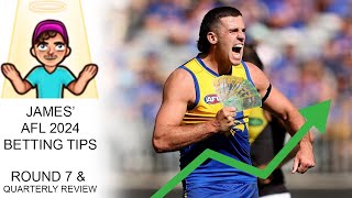 AFL Betting Tips  Round 7  Betting Review 2024 [upl. by Booze]