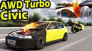 The Most Intense AWD Civic Build Ever MASSIVE Turbo  Assetto Corsa Driving [upl. by Oel]