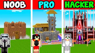 MINECRAFT CASTILLO NOOB vs PRO vs HACKER 😱🏠 RETO DE LA BASE de ACENIX INVICTOR y ELMAYO97 🔥 [upl. by Bellaude752]