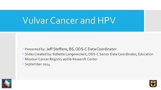 Vulvar Cancer and HPV video [upl. by Innoc]