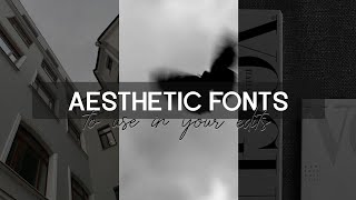 Free aesthetic fonts  part I [upl. by Paluas]