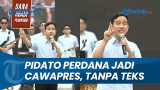 Lantang Tanpa Teks Pidato Perdana Gibran Jadi Cawapres di Depan Ribuan Pendukung di Indonesia Arena [upl. by Aisatal]