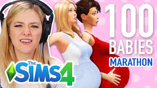 Single Girl Tries The 100 Baby Challenge Season 1 Marathon  Sims 4 [upl. by Ielarol]