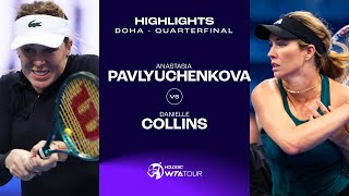 Anastasia Pavlyuchenkova vs Danielle Collins  2024 Doha Quarterfinal  WTA Match Highlights [upl. by Ayaros]