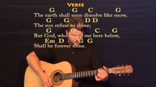 Amazing Grace Hymn Strum Guitar Cover Lesson in G with ChordsLyrics [upl. by Nnaitsirhc]