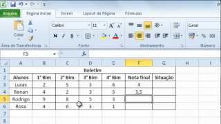 Como fazer boletim escolar no excel  part 1 [upl. by Idalla]