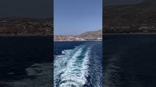 Greek island hopping fantastic views of departing ferry [upl. by Rebak857]