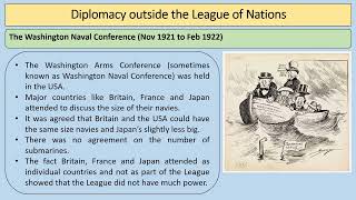 AQA GCSE History Conflict and Tension 19181939 Part 5  Diplomacy outside the League of Nations [upl. by Aynwat]