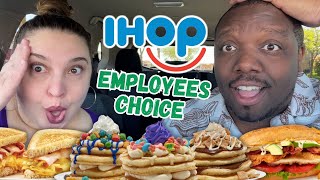 Eating What EMPLOYEES ORDER From IHOP [upl. by Onairot383]