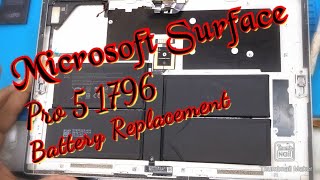 Microsoft Surface Pro 5 17961807 Battery Replacement [upl. by Garbers]