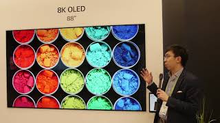 LGs 88inch 8K OLED TV amp Improved Crystal Sound at CES 2018 [upl. by Alarick]