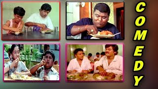 Kannada Comedy Videos  Kannada Funny Eating Comedy Scenes  Compilation  Kannadiga Gold Films [upl. by Joelly820]