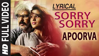 Sorry Sorry Lyrical Video  Apoorva  VRavichandran Apoorva [upl. by Enala77]