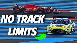 Can A GT3 Car Beat An F1 Car IGNORING TRACK LIMITS [upl. by Naed31]