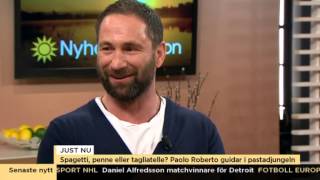 Paolo Roberto snuskar sig med pastan  Nyhetsmorgon TV4 [upl. by Moyer493]