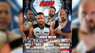 4 Way Ladder Match ACW United States Championship  ACW 15th Anniversary  acw [upl. by Laith]