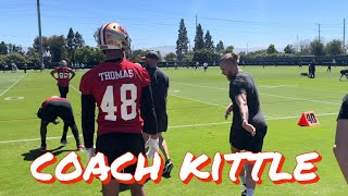 George Kittle Coaches Up Logan Thomas at 49ers Minicamp [upl. by Rida]