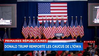 Donald Trump remporte la primaire républicaine de lIowa explications 22h [upl. by Asilem647]