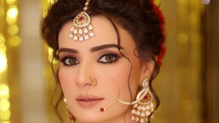 Actress Kiran Haq Bridal Makeup tutorial  Farah Salon [upl. by Acinorrev81]