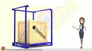 Pallet Tainer、portable stack racks、stackable pallet [upl. by Garner]