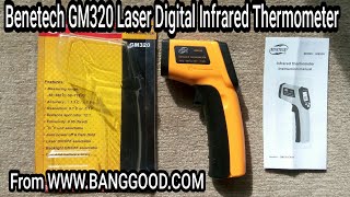 Laser IR Infrared Thermometer Review  Benetech GM320 from Banggood [upl. by Schwarz901]