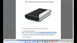 Download Canon Scanner Drivers for Windows 111087 [upl. by Saddler]