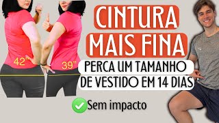 Faça estes exercícios para uma cintura mais fina em 14 dias  Treino em casa sem equipamento [upl. by Ateuqal]