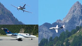 SPECTACULAR Swiss Alps Citation Mustang Landing amp TakeOff at Engadin Airport [upl. by Manny]