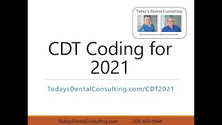 Dental Procedure Codes 2021 [upl. by Nnairahs440]