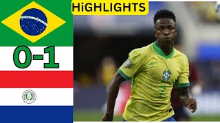 Brazil vs paraguay 01 highlights  Nations league  All wolrd play [upl. by Mientao644]