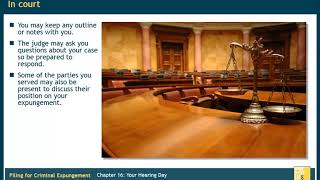 Criminal Expungement Chapter 16 Your Hearing Day [upl. by Gerson]