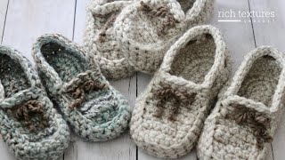 Fireside Slippers Crochet Pattern [upl. by Jordison]