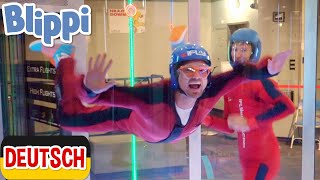 Blippi Deutsch  Blippi geht IndoorFallschirmspringen  Abenteuer und Videos für Kinder [upl. by Naicad553]