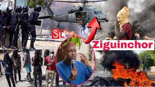 Les affrontements reprennent à Ziguinchor Procès Ousmane Sonko Adji Sarr [upl. by Anatol]