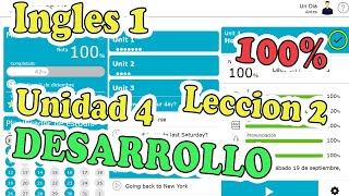 ✔ 🤩SOLUCIONARIO🤩 Lección 2  Unidad 4  Ingles 1  Openlingua Dexway  Plataforma de Ingles💙 [upl. by Adiaz]