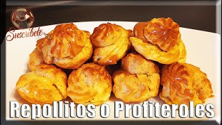 PROFITEROLES  REPOLLITOS  BUÑUELOS  MASA CHOUX  como hacer una masa de repollitos perfecta [upl. by Lemaj3]