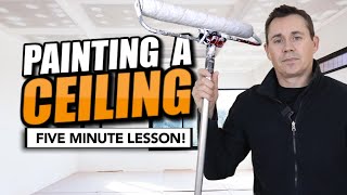 HOW TO PAINT A CEILING  Everything you need to know in 5 minutes [upl. by Nedyaj]