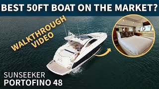 The Best 50FT Boat On The Market  Sunseeker Portofino 48 STX Yacht Full Walkthrough Video [upl. by Lindblad]