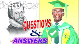 The Good Morrow  questions and answers by John Donne [upl. by Dragelin]