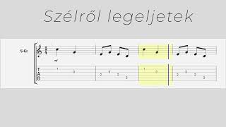 Szélről legeljetek  Gitár Tab [upl. by Areem]