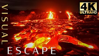 Real Lava  Relaxing Visuals and Sounds of Lava Flowing into the Ocean for Sleeping [upl. by Lanaj72]