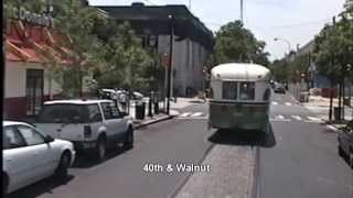 SEPTA West Phildephia c 1993 PCC 2168 Historic Trolley 8534 [upl. by Nawor]